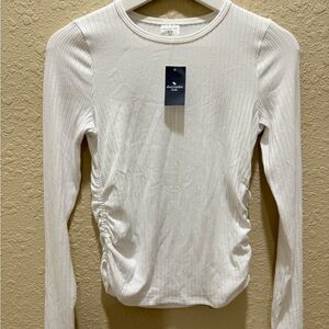 Abercrombie & Fitch White Ribbed Blouse
